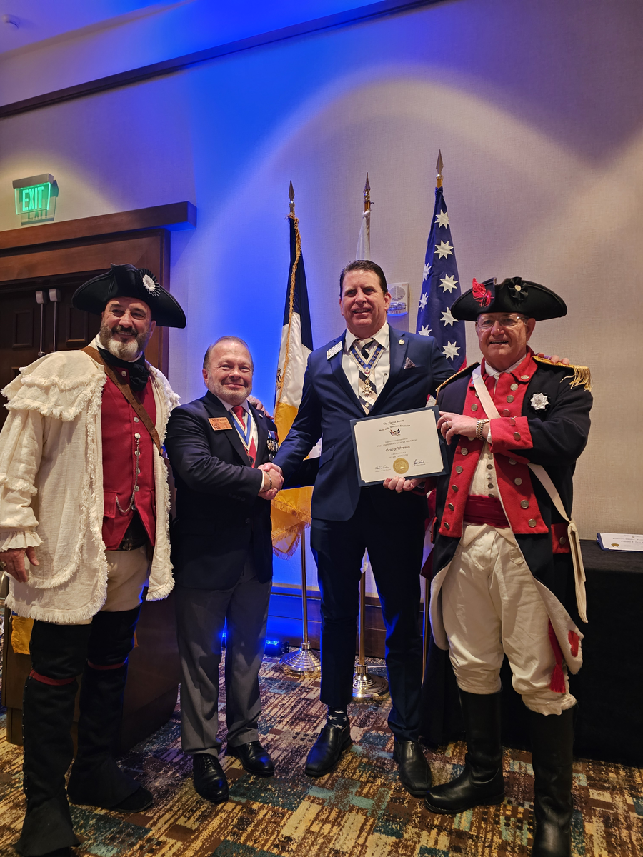 From left; FAAM Chair, FLSSAR President Chris Washler, FAAM Fellow certificate recipient George Wysong, FAAM Secretary Robbie Robinson