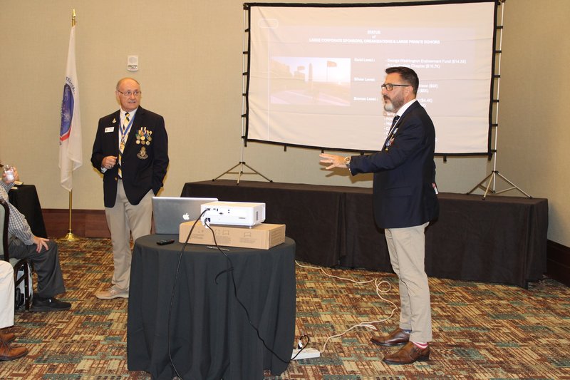 FAAM Chair and Secretary making FAAM presentation at the Fall Board of Management meeting 2025