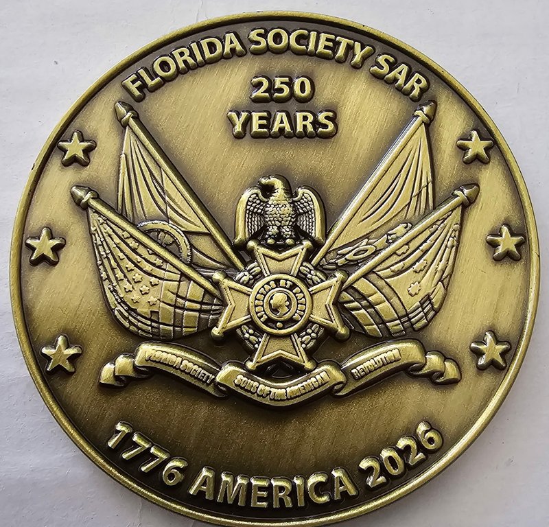 Back view of First Marine Amphibious Assault Memorial Challenge Coin